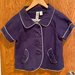 Nick & Mo Blue Short Sleeve Jacket